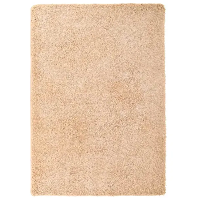 vidaXL Hoogpolig - vloerkleed - NAVARRA - cm - polyester - beige
