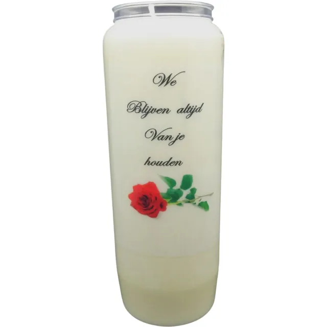 Partijhandel RODO Noveenkaars Spreuk 013 - 9 dagen brander (5 stuks) wit