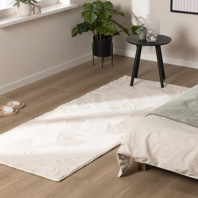 NATURL. Zacht laagpolige loper - Cozy Creme | Wasbaar & vormvast - 80x180cm Crème