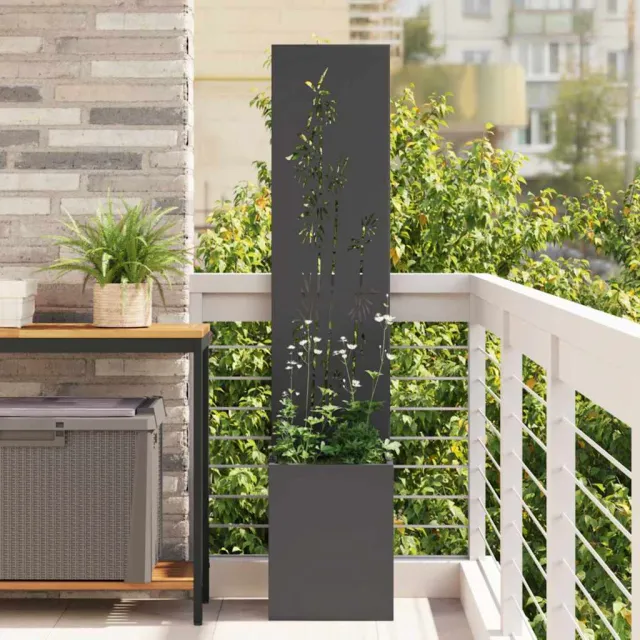 vidaXL Tuin Privacy Screen Zwart 32 x 32 x 150 cm Koudgewalst staal