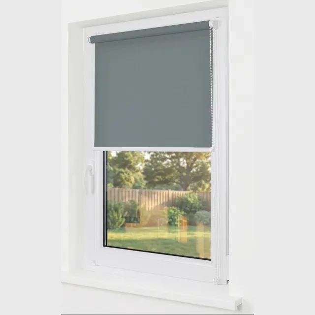 Estika Klemmfix rolgordijn zonder boren 120x150 cm donkergrijs lichtdoorlatend