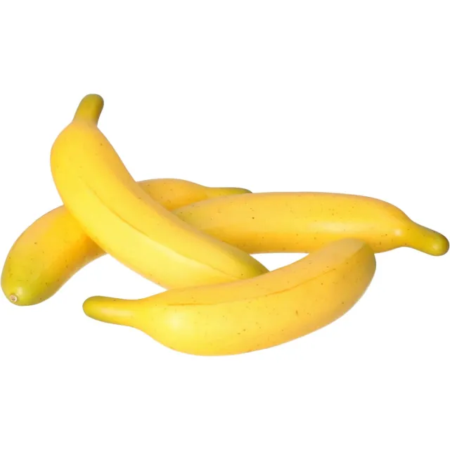 Bellatio Design kunstfruit banaan - 8x - deco food - real touch - 20 cm - los Geel