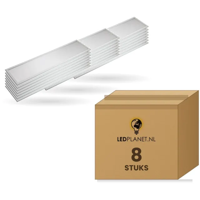 Tsong LED Paneel 300x1200 6 stuks - 3960lm 36W - Daglichtwit 6000K - Sensor - Dimbaar - CRI80 - 230V