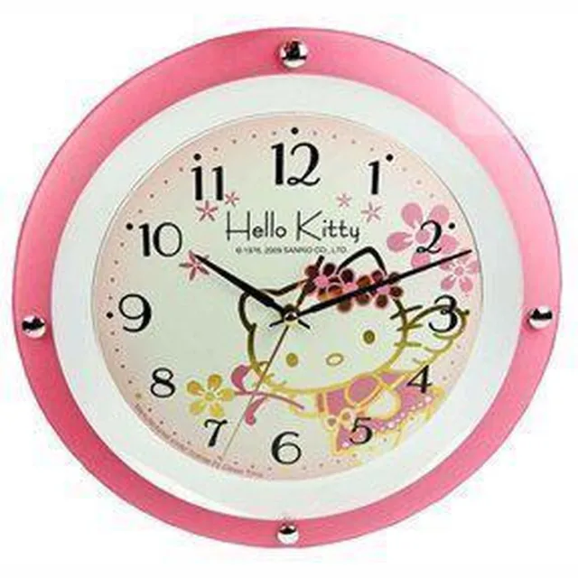 Sanrio Hello Kitty - Klok - Rond - Kunststof - Ø35 cm - Roze