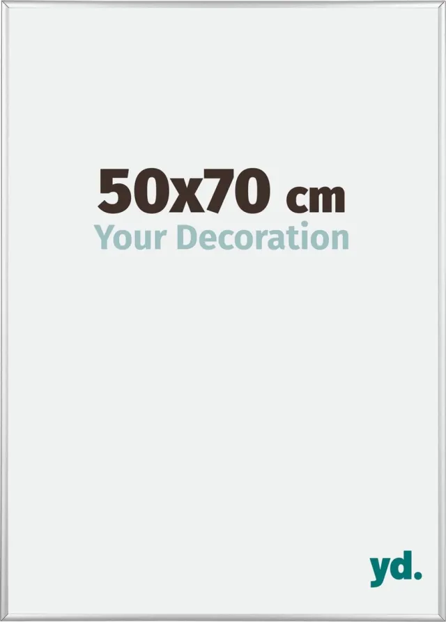yd. Your Decoration - Fotolijst 50x70 cm - Aluminium - Zilver Hoogglans - Kent