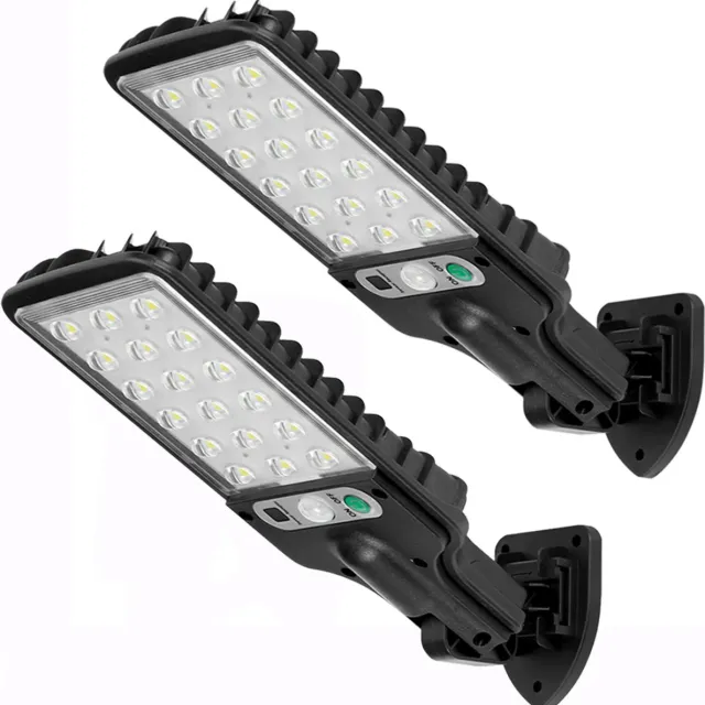 Huisverlichting 2 LED-buitenlampen op zonne-energie, tuinverlichting, straatverlichting, huisverlichting, wandlampen, straatverlichting Zwart