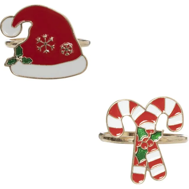Fééric Lights and Christmas Servetring - Set van 2 stuks - Kerstdecoratie - Multi