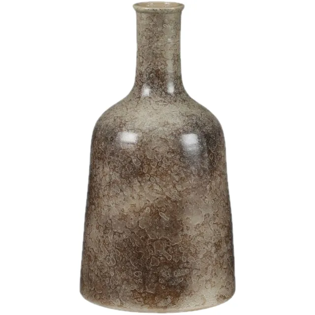 Mica Decorations Fles bloemenvaas - Terracotta - nature bruin shadow - D22 en H35 cm