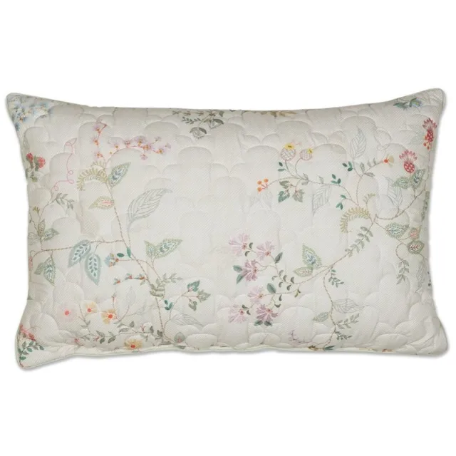 Pip Studio Sierkussen Pip Studio Kili Flower Quilted Cushion - Wit