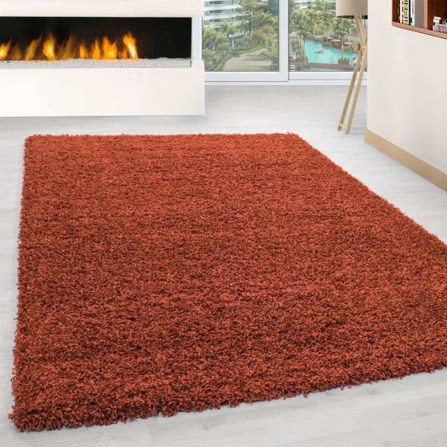 Adana Carpets Hoogpolig vloerkleed - Life Terra 300x400cm Rood,Bruin