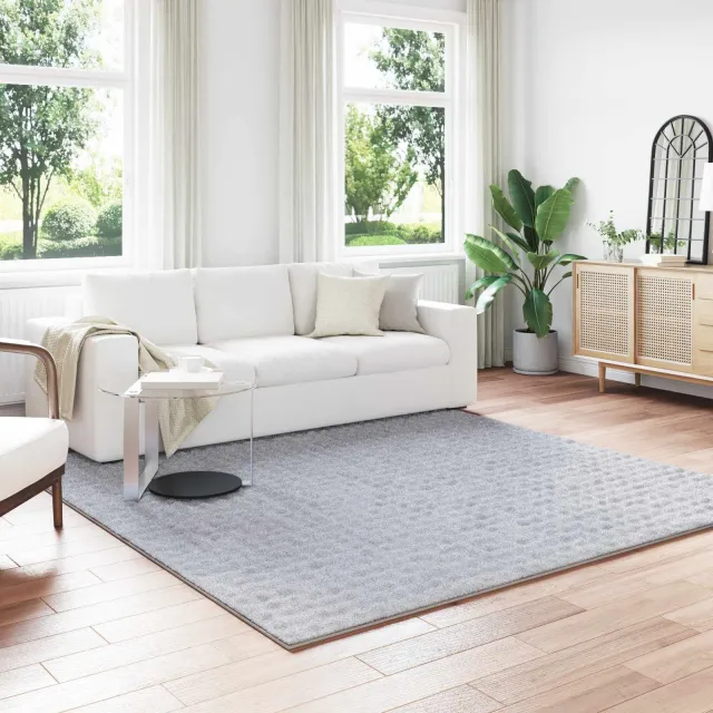 vidaXL Vloerkleden Vierkant SIROLO Grijs 240 x 240 cm Polyester, foto 2