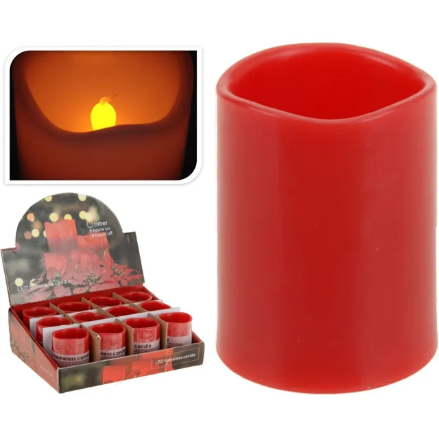 Nampook 10 stuks! Ledkaars met timer 50x65mm roo Nampook onbekend