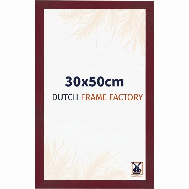 Dutch Frame Factory Fotolijst 30x50 cm - MDF - Wijnrood Geveegd - Benno