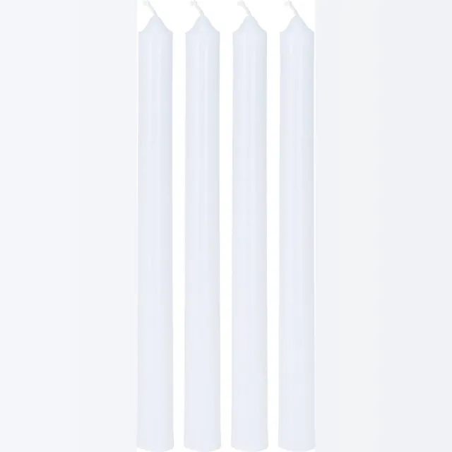 Home & Styling Collection Kegevormige kaarsen, 4 stuks, wit