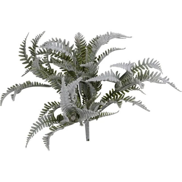 PTMD Fern Plant Gevlokte Varen Kunststruik - 21 x 21 x 26 cm - Groen