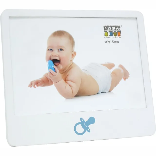 Deknudt Frames fotolijst S68KK1 E1D - wit - fopspeen motief - 10x15 cm