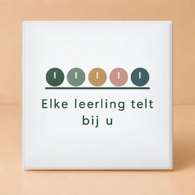 Bedruk King Vrolijke Rapporten, Rendieren en Rode Pennen Tegel – Inspirerende Schooldecoratie voor Leraren en Leerlingen - 11 x 11 cm Wit