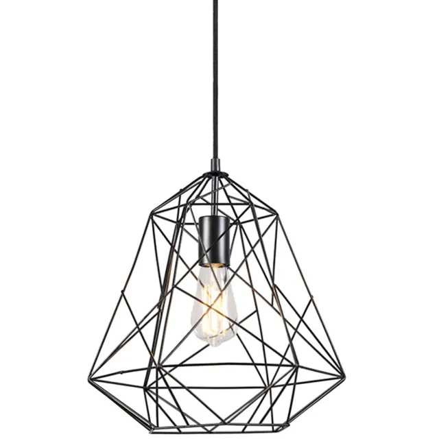 QAZQA framework - Moderne Hanglamp - 1 lichts - Ø 370 mm - Zwart - Woonkamer | Slaapkamer | Keuken