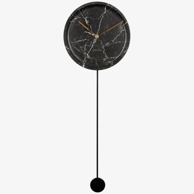 Karlsson Pendule Longue wandklok, zwart, Ø25 cm