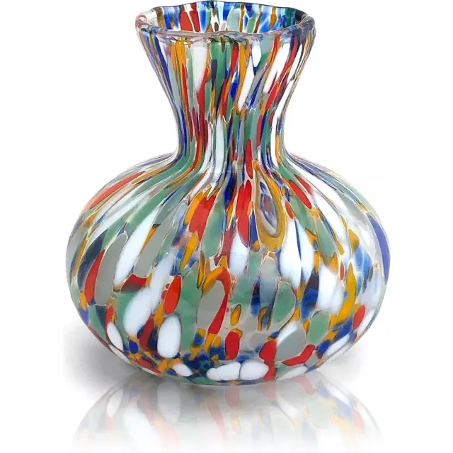 Mazzega Art & Design Murano vaas azuurblauw 9cm