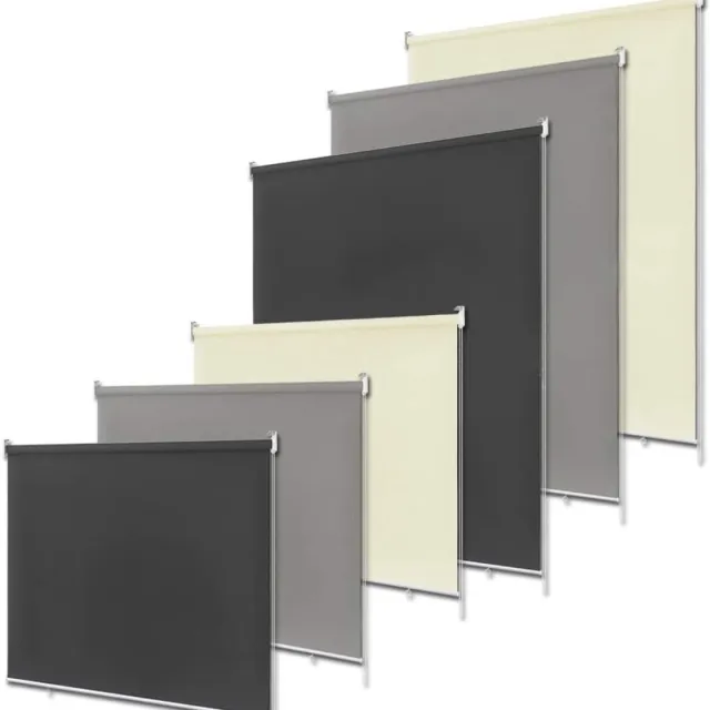 NAIZY Verticaal Zonnescherm, Rolgordijn voor Buiten, Balkonrolgordijn, Verduisteringsrolgordijn, Niet Boren, Met UV-bescherming en Reflecterende Thermische Functie - 180 x 240 cm, Antraciet