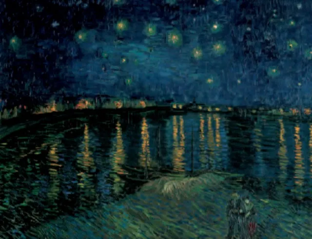 Catch Projecten Vincent van Gogh - Sterrennacht over de Rhone - Kunstposter - 60x80 cm Multicolor