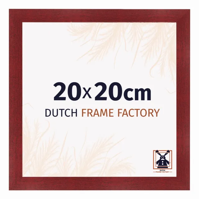 Dutch Frame Factory Fotolijst 20x20 cm - MDF - Wijnrood Geveegd - Praag