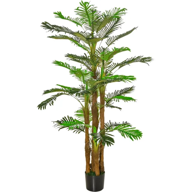 Homcom Kunstpalm-20x20x185cm-PE-Groen