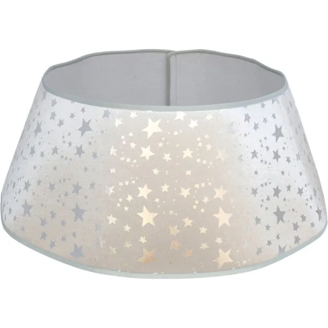 Gerimport Kerstboomrok - zilver - D40 x H22 cm - voor kerstboom van 150 - 180 cm