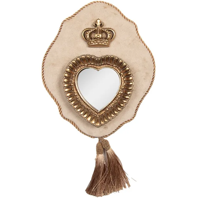 Clayre & Eef Spiegel 19x3x22 cm Beige Kunststof