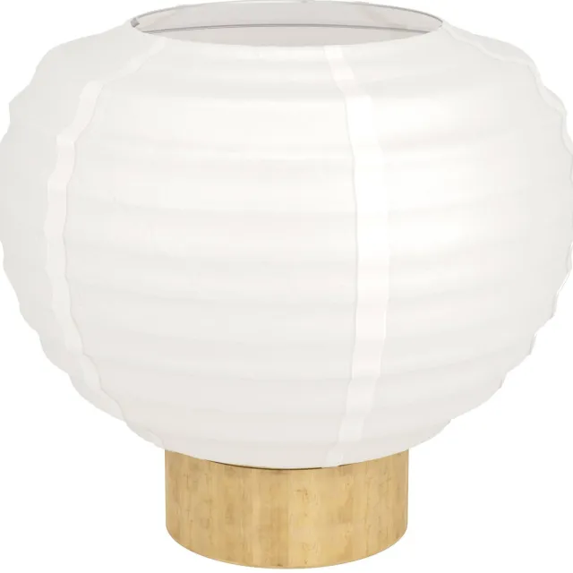 Eglo Summerhill Tafellamp - E27 - 20 cm - Wit|Bruin - Papier Bruin;Wit;