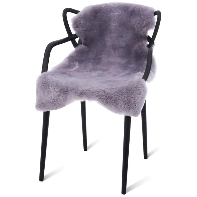 Schapenvacht Zachte schapenvacht - ideaal voor stoelen en tapijt - 1 stuk - natuurlijk materiaal Kleur Grijs Geschoren