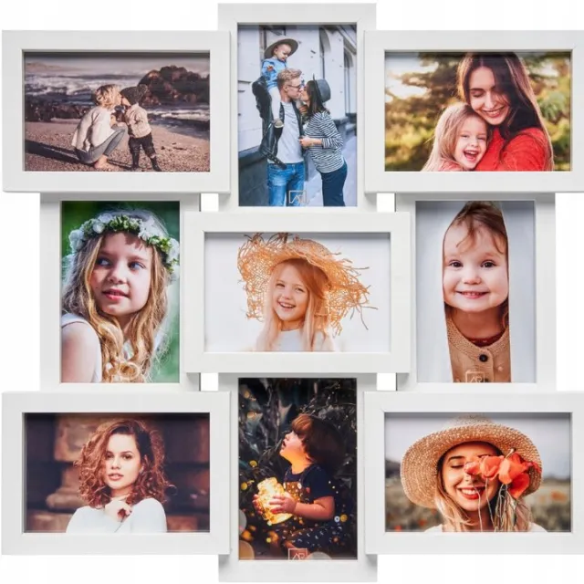 Ertom Fotogalerij 10x15 cm voor 9 foto's - Wit MDF