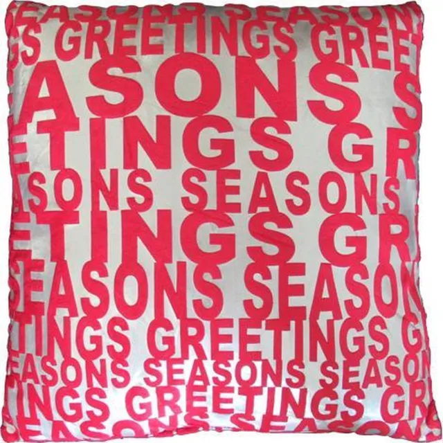 Essenza Sierkussen Seasons Greeting (Silver/Red) 43x43 rood