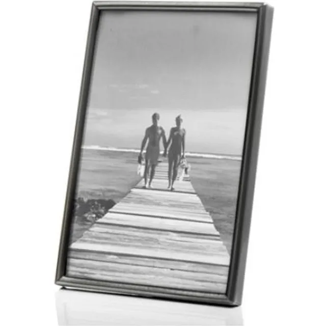 Alle lijsten AL- mat met bolle rand 15x20 cm foto formaat mat grijs metaal