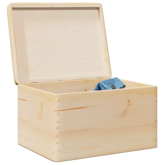 vidaXL Houten kist met deksel 40x30x23 cm massief grenenhout Bruin