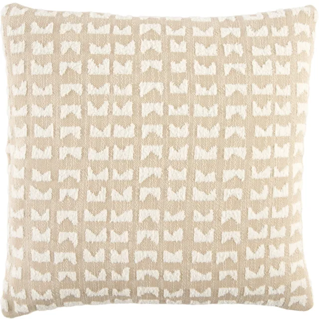 Light & Living vierkante grafische sierkussen SONTRA 45x45 cm - zand/gebroken wit