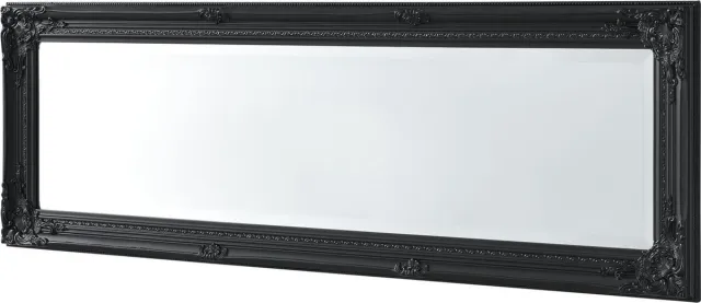 en.casa Wandspiegel Livorno met barok lijst 132x42x3,5 cm zwart