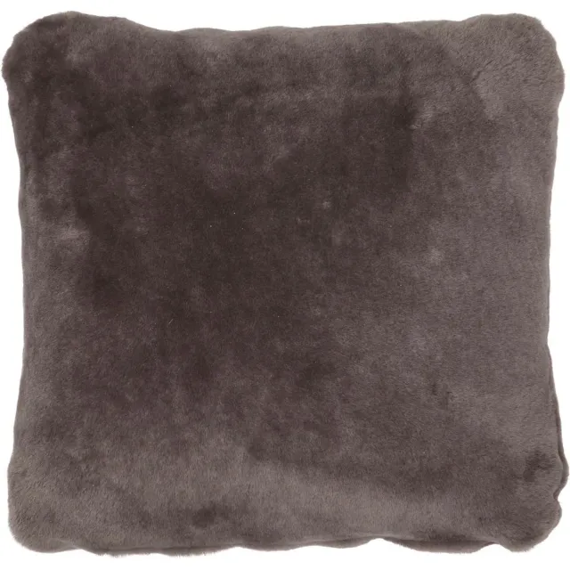 Sheepskin House Mocassin Kussen - Dubbelzijdig - 40x40 cm donkergrijs