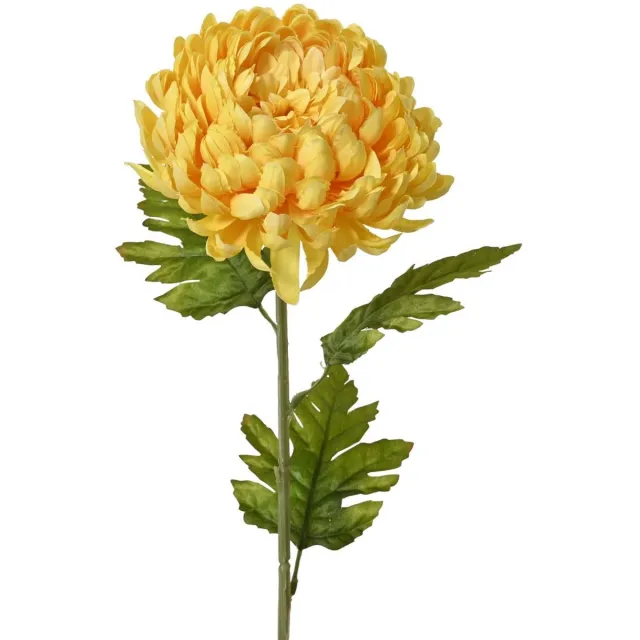 Kaemingk BV Everlands Chrysant Grootbloemig Geel Ø 15 cm 74 cm - Kunstbloemen