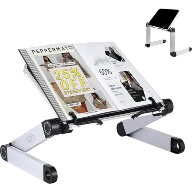 Equivera Boekenstandaard - Boekensteun - Boekenhouder - Boeken Standaard - Leesstandaard - Book holder Wit