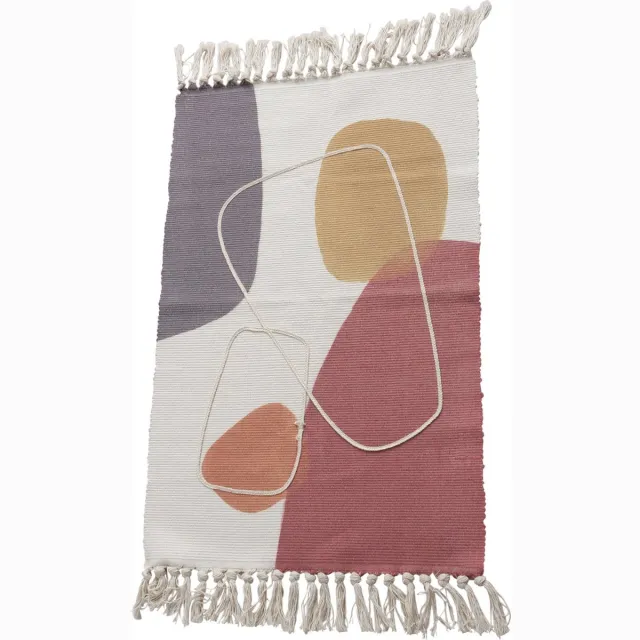 Dulaire Vloerkleed Katoen Klein Modern 90 x 60 cm bruin