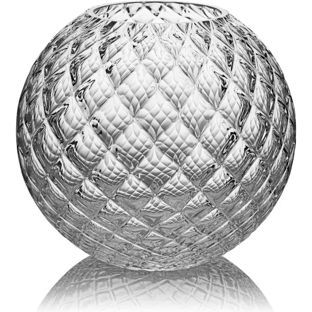 Skloglass Handgemaakte Dahlia bolvaas 15 cm Kristal