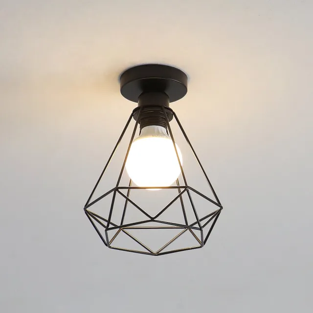 Haobosic Design Plafondlamp - Zwart - E27 (Excl. Lamp) Black