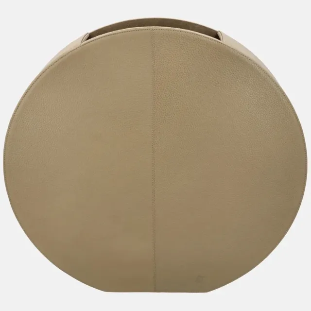 Chamada Eva leren vaas effen large taupe