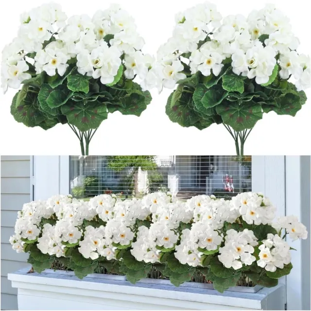 Topbloemen Kunstmatige Geraniums - UV-bestendig - Voor binnen en buiten decoratie N/A