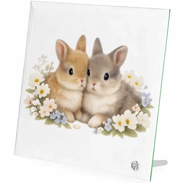 Mr Cadeautjes Glasframe 20 x 20 - design Een lieve, speelse productprint met een sterk centraal focus | cadeau Wit