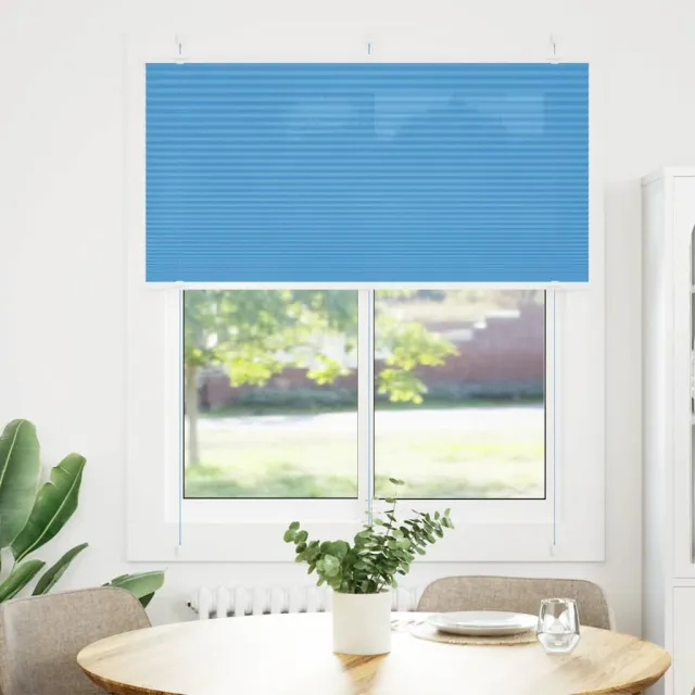 vidaXL Plissé rolgordijn 120x150cm stofbreedte 119,4cm polyester blauw