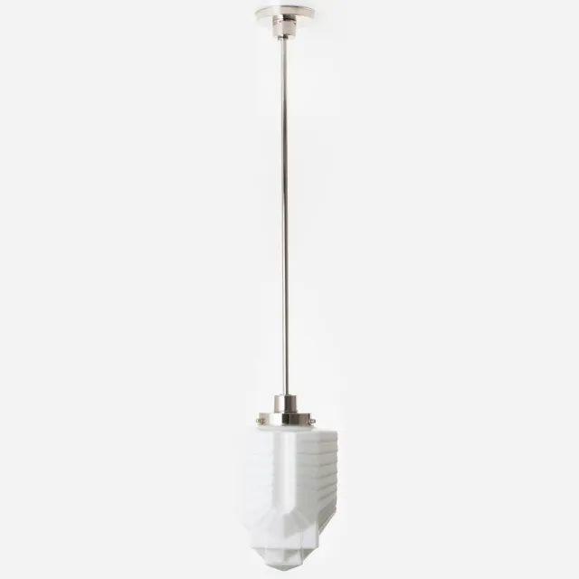 Coloured by Art Hanglamp ''Chrysler'' 20's Nikkel - Art Deco Trade