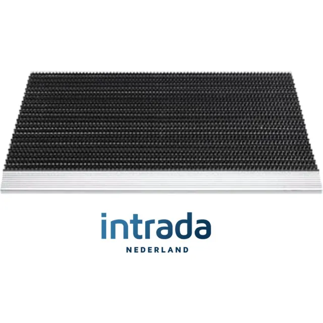 Intrada Nederland Buitenmat / Scrapermat / Borstelmat Tiger - 40 x 60 cm zwart